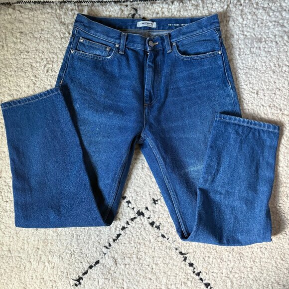 Carhartt Work in Progress women's slim high waist tapered jeans approx 29 (read) - Picture 1 of 4
